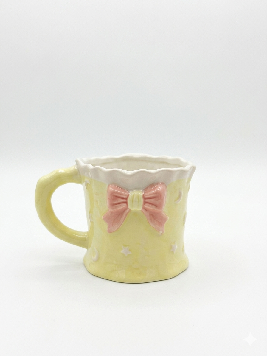 Cute Pastel Bow Ceramic Mug