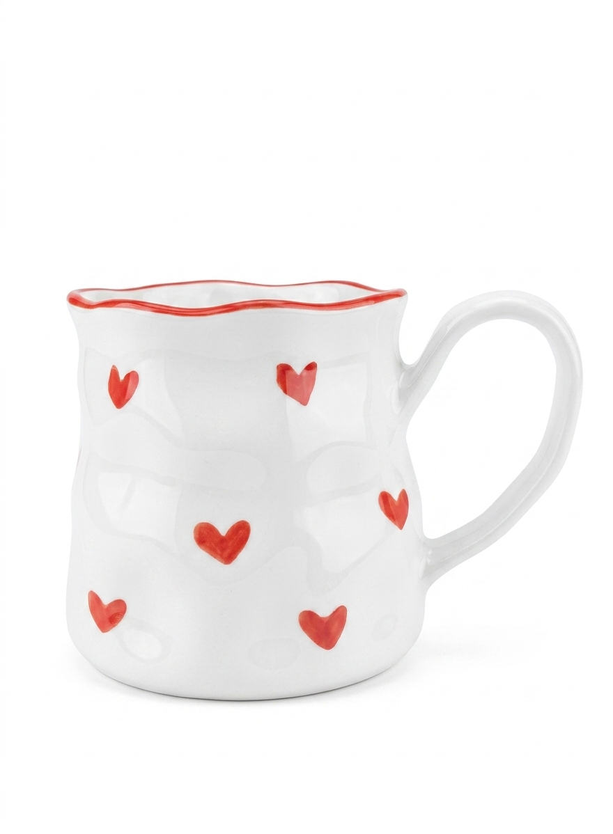 Cute Heart Pattern Ceramic Mug