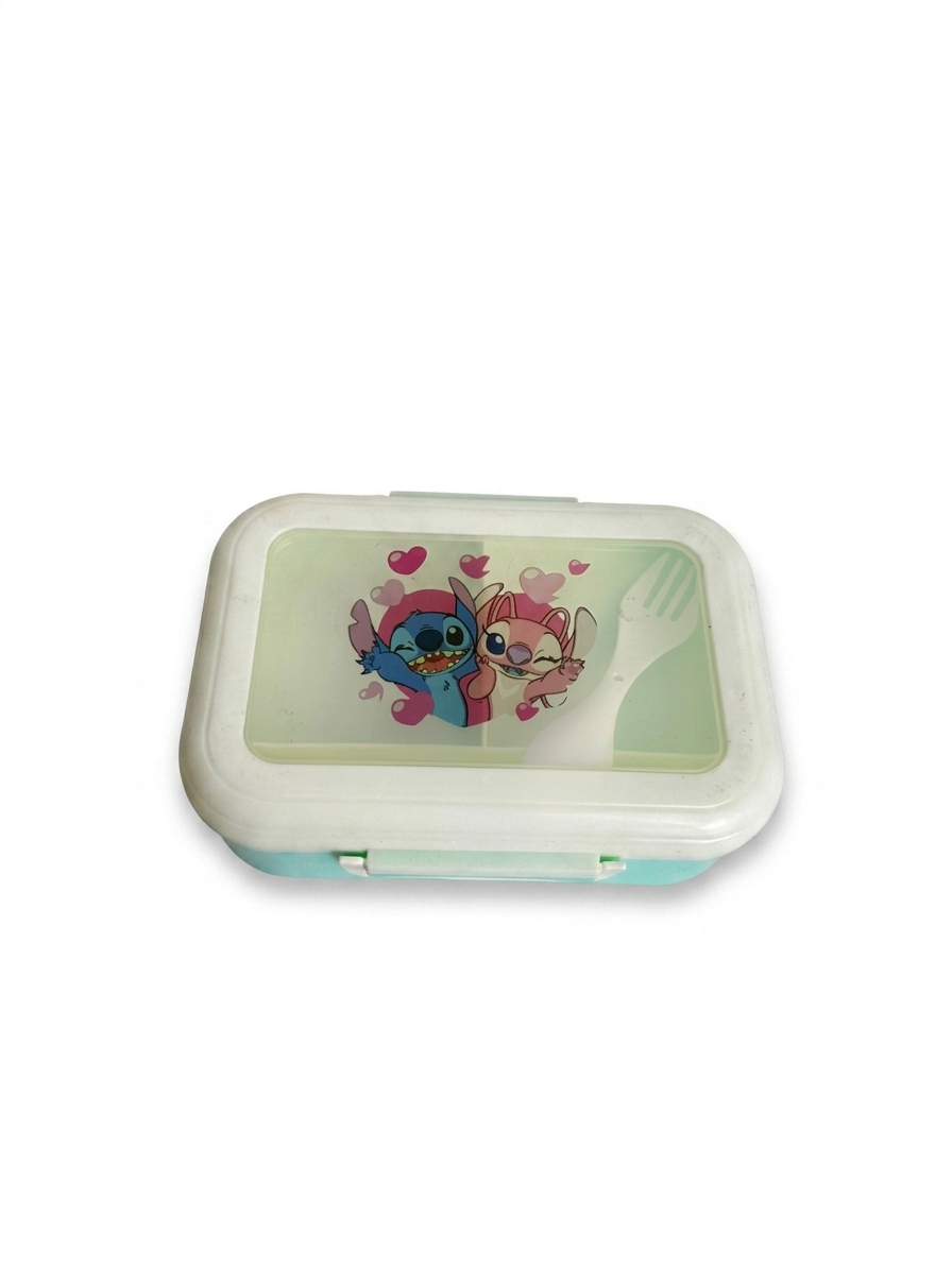 Cute Pink Cartoon Lunch Box with Lock Lid