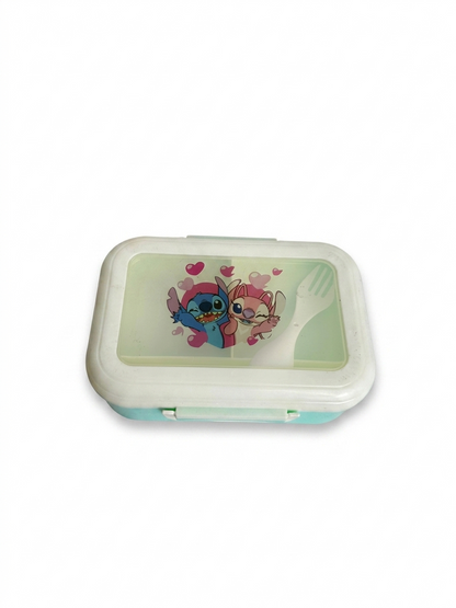 Cute Pink Cartoon Lunch Box with Lock Lid