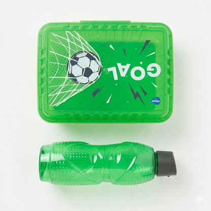 Kids Football Lunch Box & Water Bottle Set