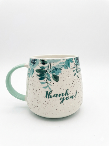 Floral Ceramic Coffee Mug – Watercolor Flower Design Cup