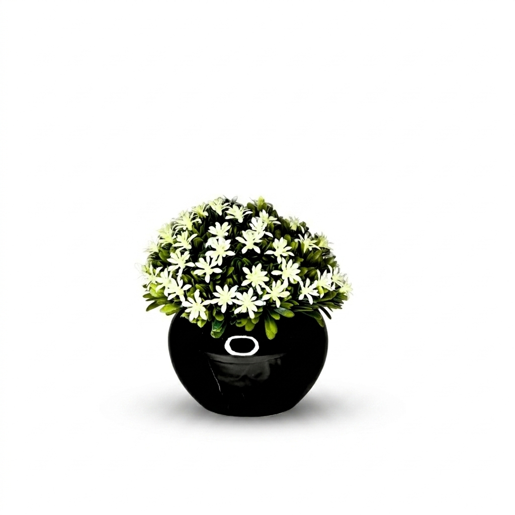 : The "Midnight Bloom" Faux Floral Accent