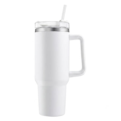 Premium 40oz Insulated Tumbler with Handle & Straw