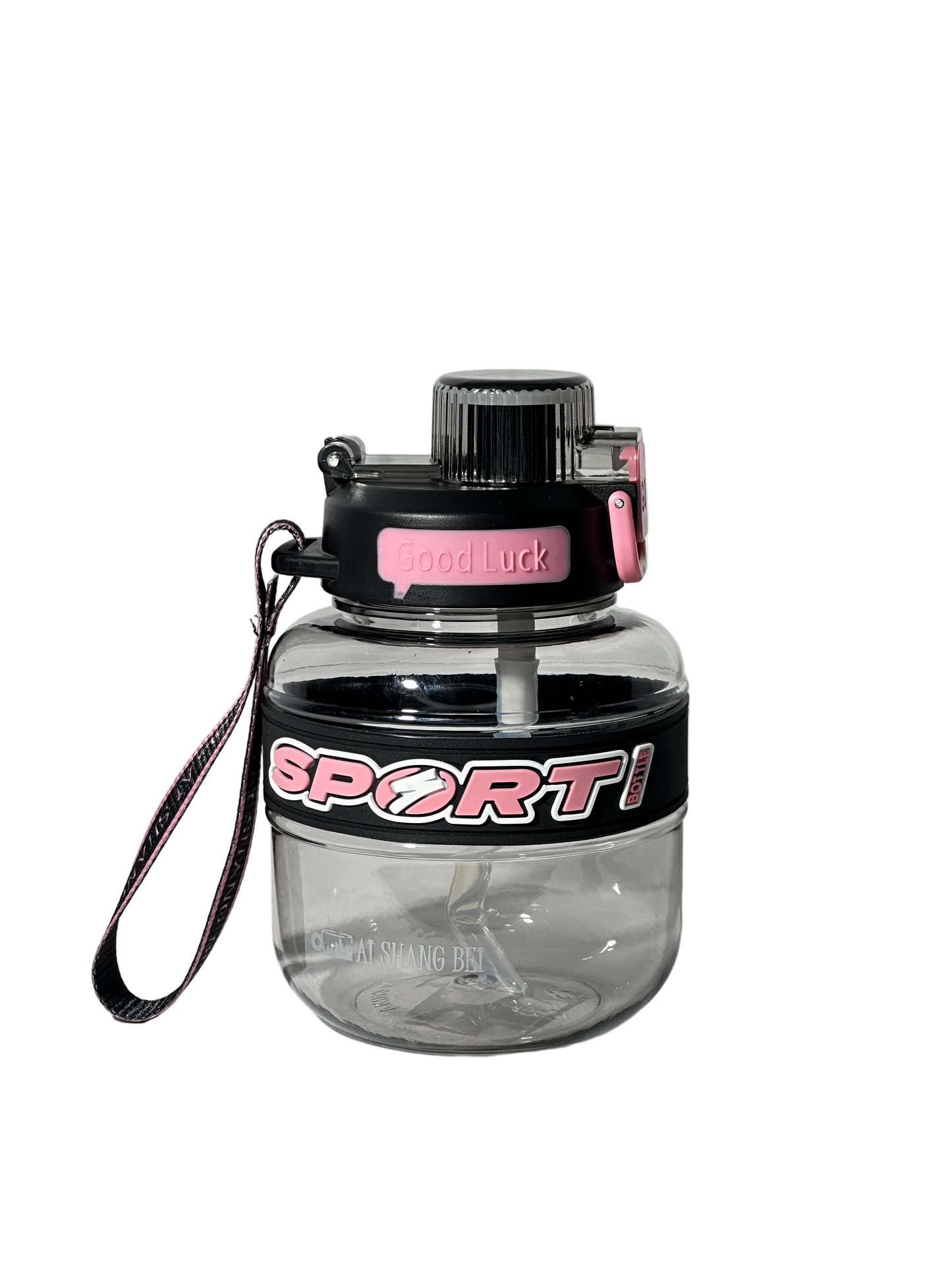 Trendy Black & Pink "Sport" Sipper Bottle