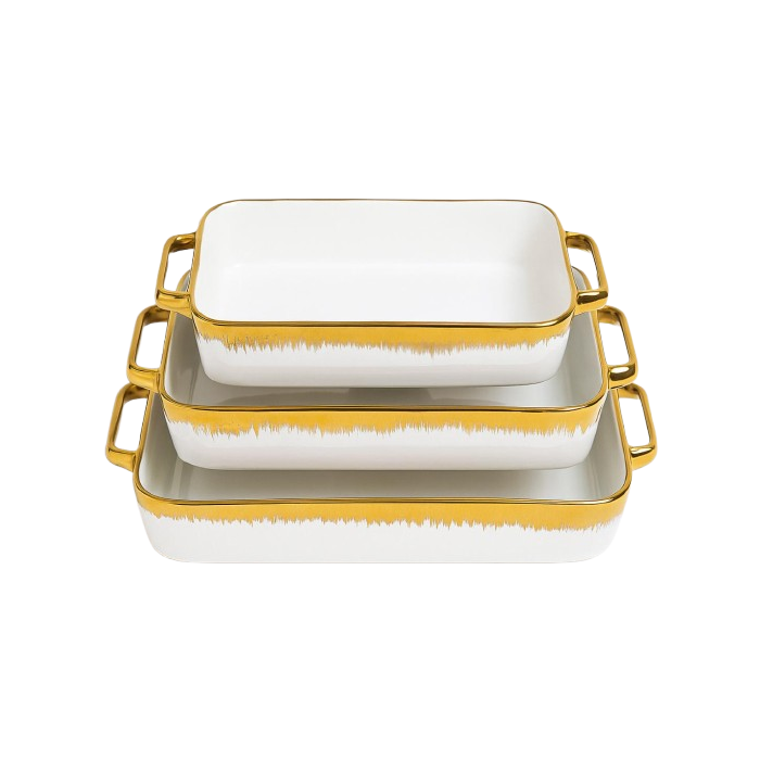 طقم أطباق تقديم بورسلان 3 قطع أنيق وعملي