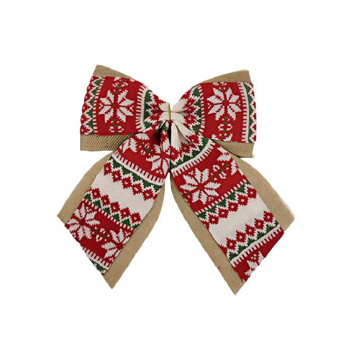 Cozy Knitted-Style Christmas Bow