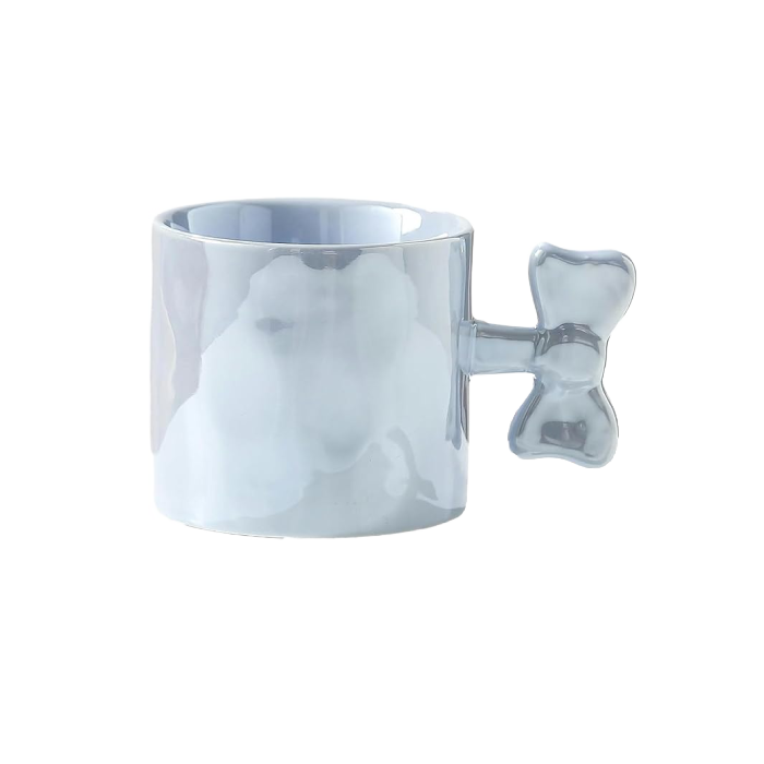 Pearl Macaron Ceramic Mug 320ml (Blue)