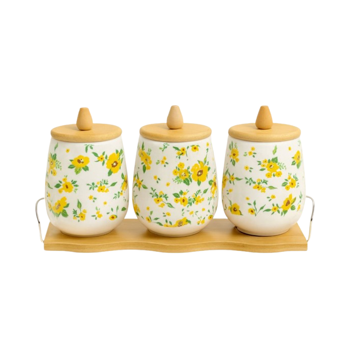 Floral Spice Jar Organizer