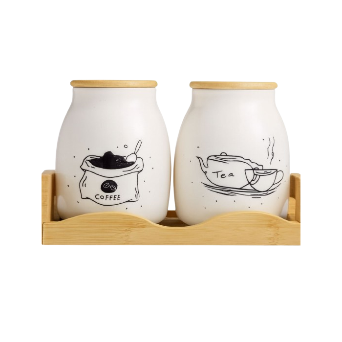 2-Piece Porcelain Spice Set (White)