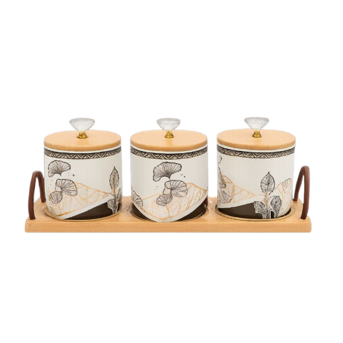 طقم سكريات سيراميك مزخرف