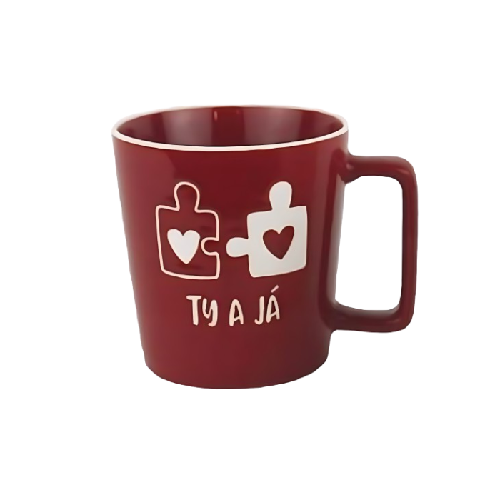 كوب سيراميك أحمر أنيق