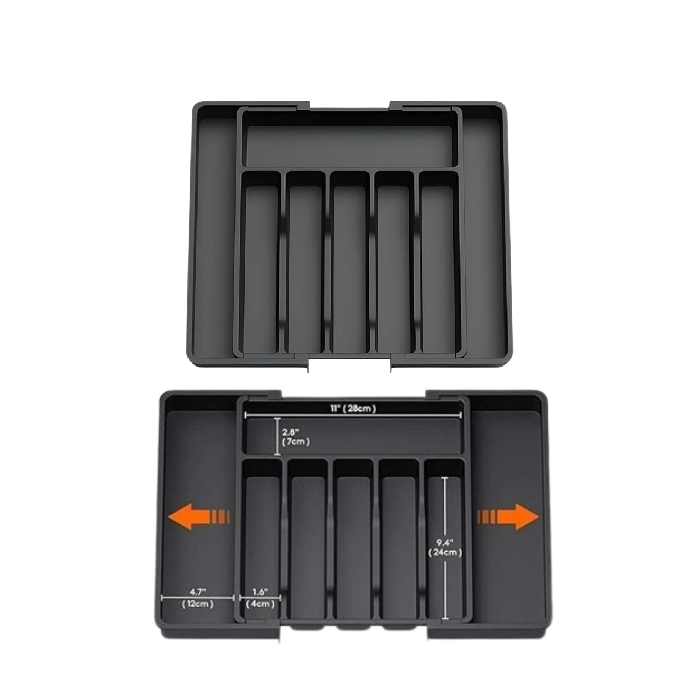 Silver Expandable Drawer Organizer