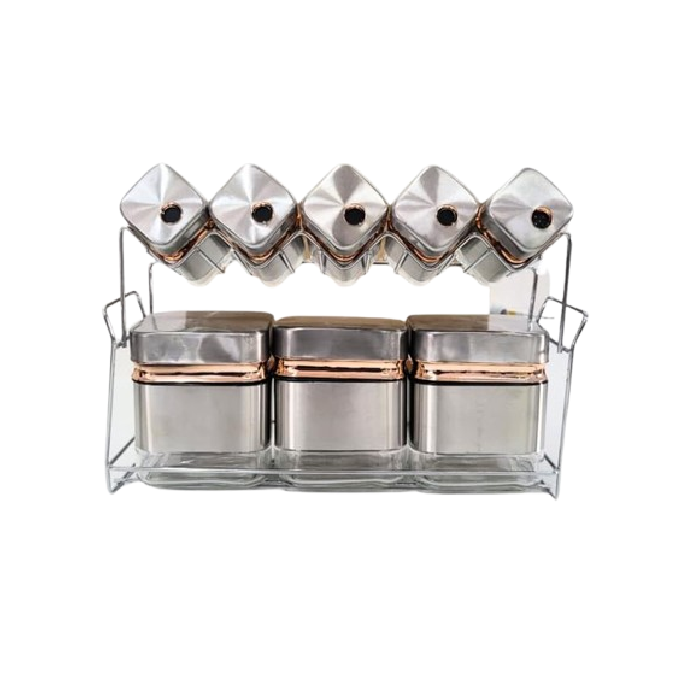 8-Piece Porcelain Spice Set with Stand
