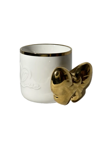 Trendy "Love" White & Gold Ceramic Mug