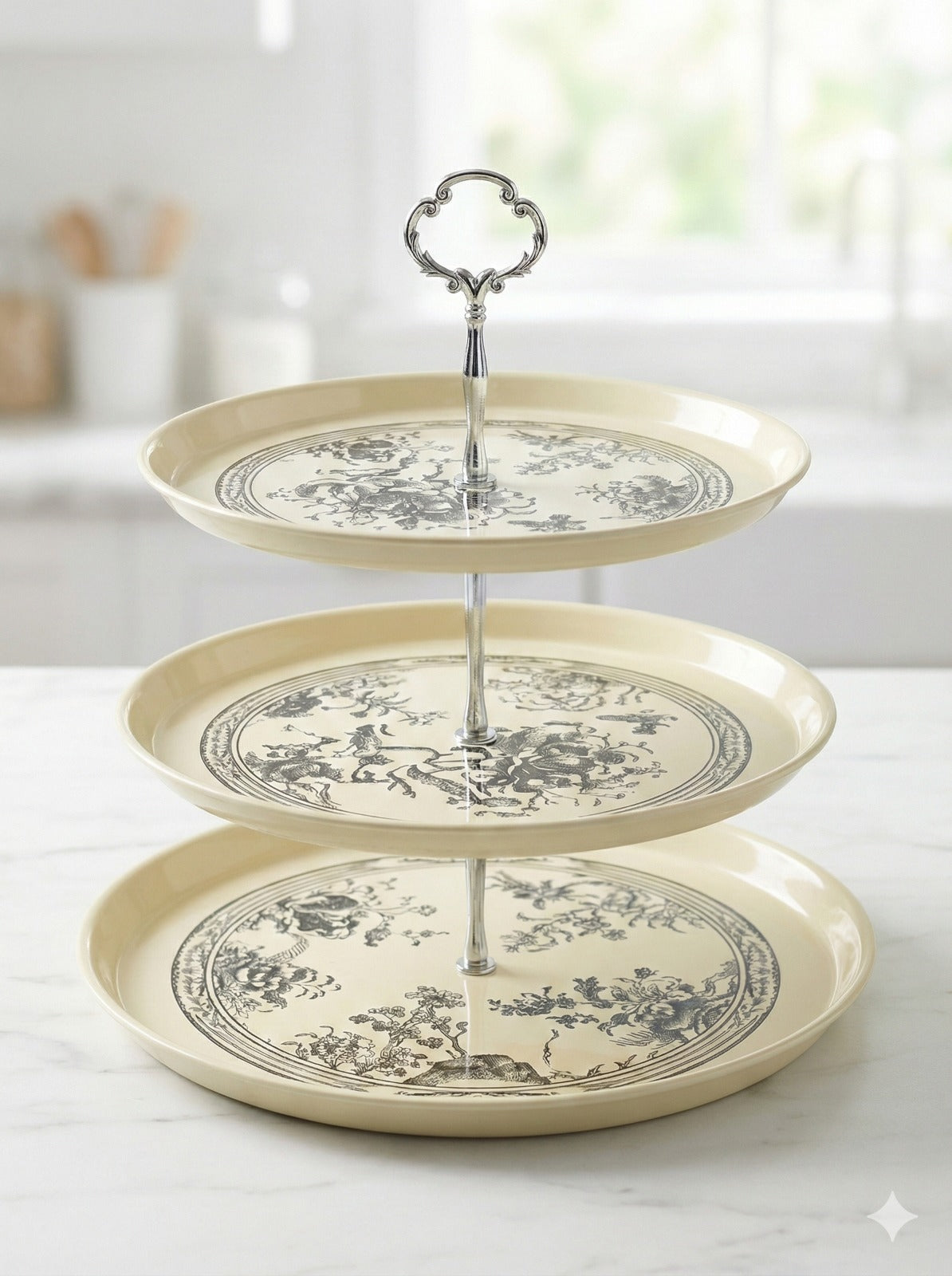 Three-Tier Vintage Serving Stand