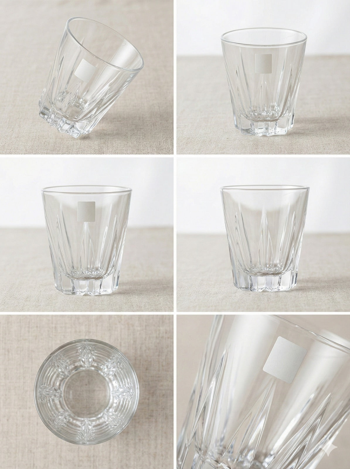 Classic Faceted Clear Glass Tumbler Set