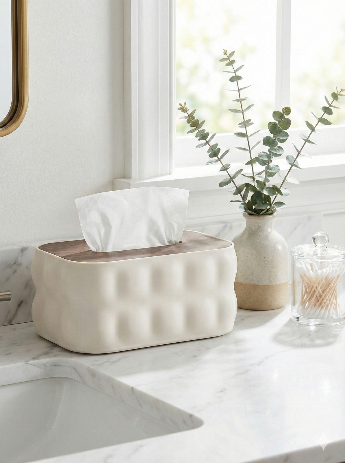 Minimalist Ceramic Tissue Box Cover