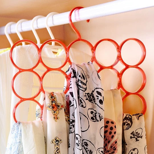 Multi-Ring Scarf Organizer Hanger