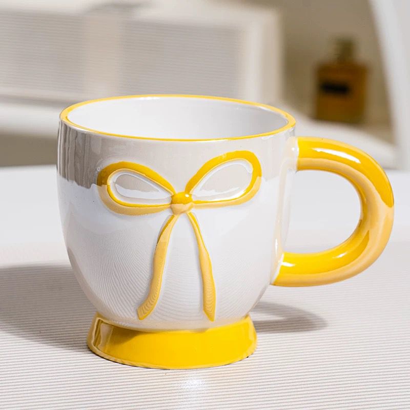 Bow Accent Ceramic Mug