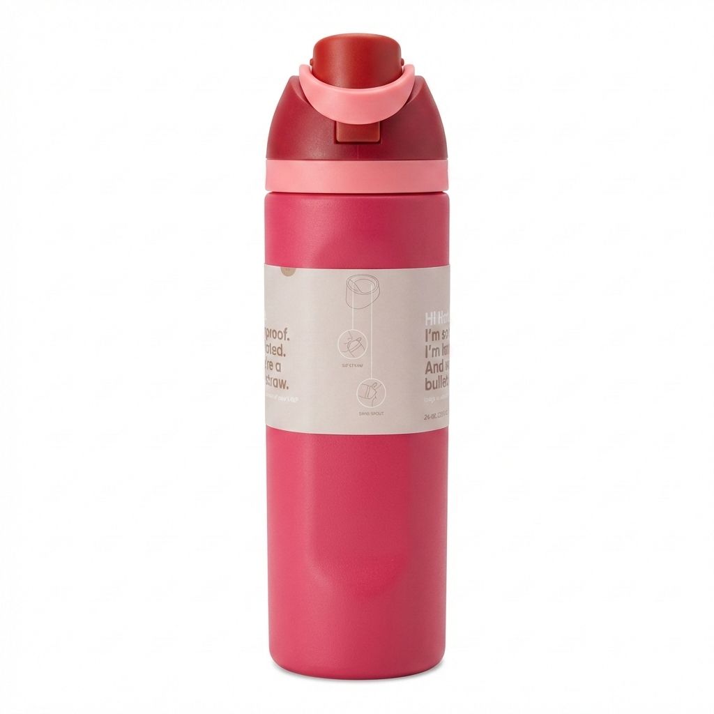 Flip-Top Insulated Water Bottle