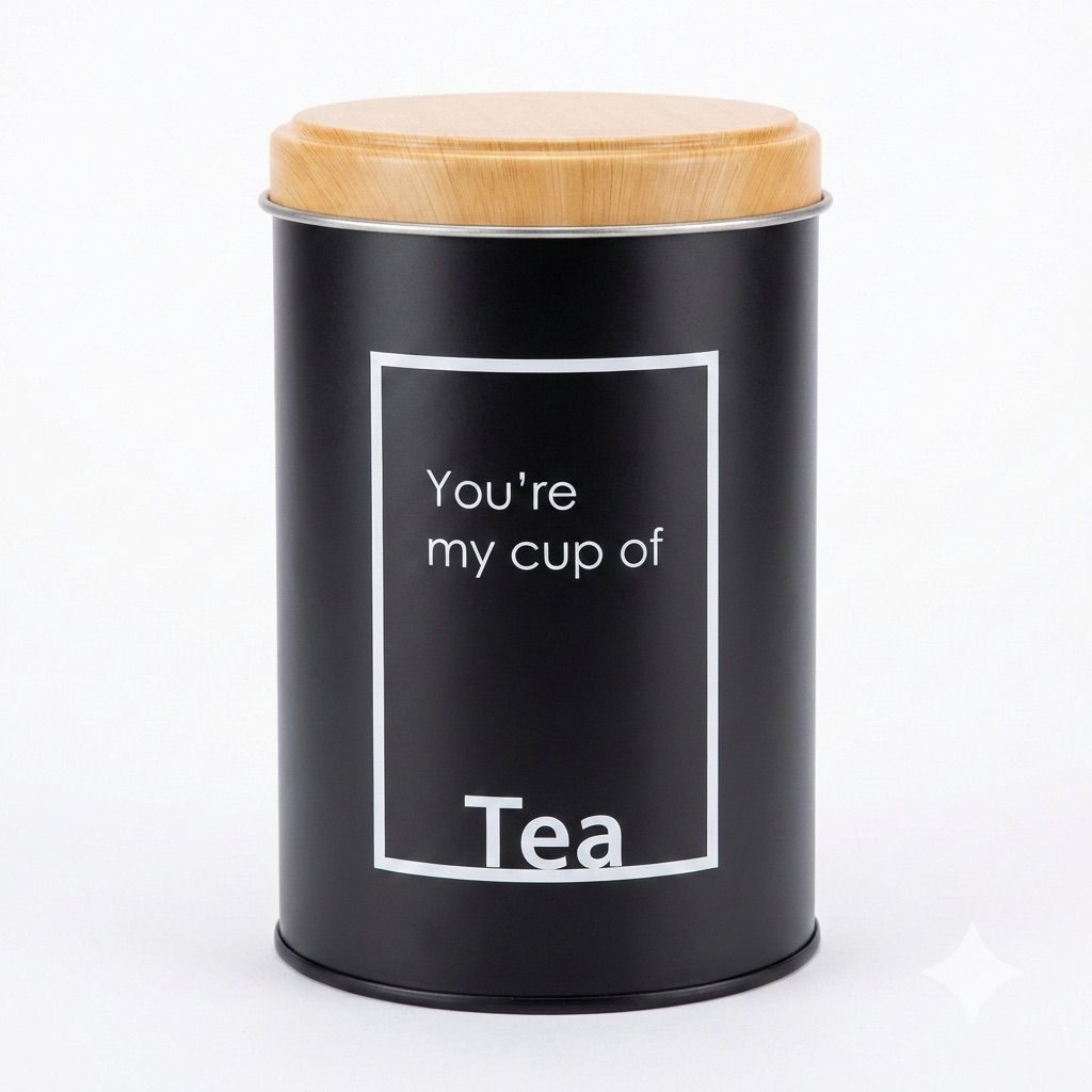 Cup of Tea" Round Tin