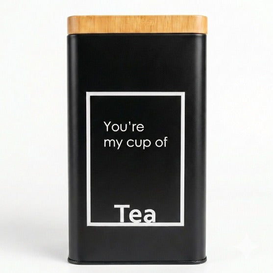 Tea" Black Storage Canister