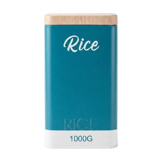 Teal Rice Canister