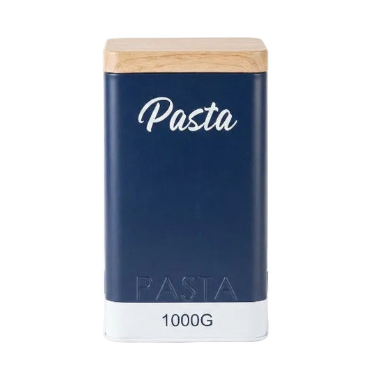 Trendy Navy Blue Pasta Canister