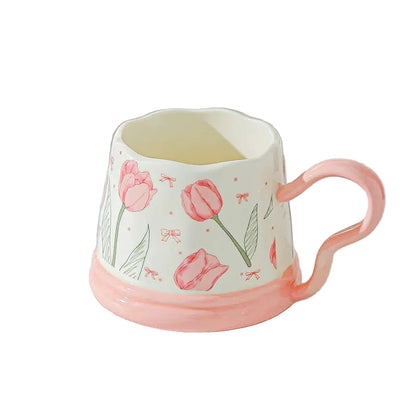 Floral "Good Times" Ceramic Mug