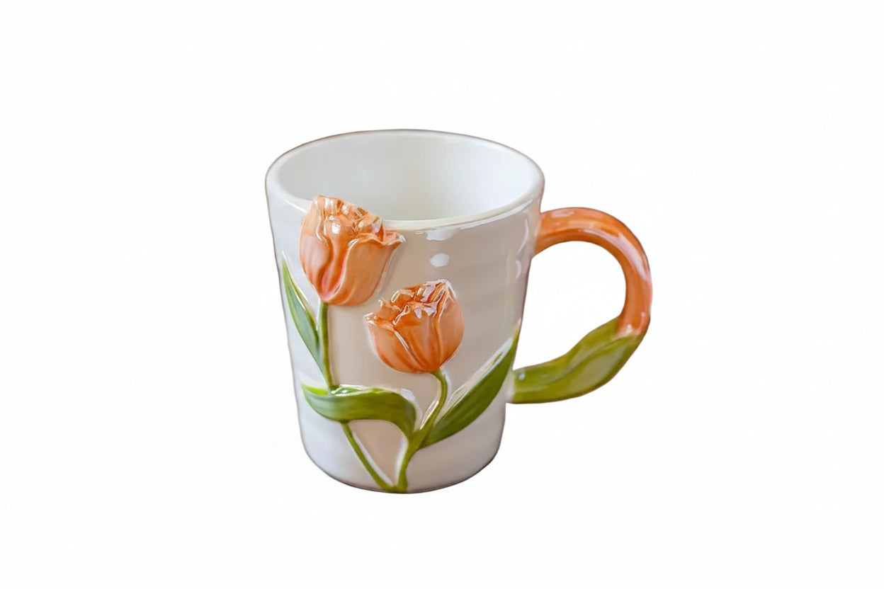 3D Tulip Ceramic Mug