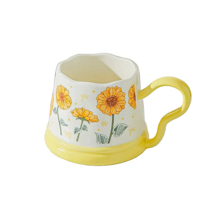 Floral "Good Times" Ceramic Mug