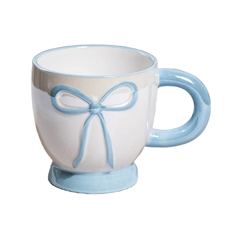 Elegant Ribbon Bow Ceramic Mug