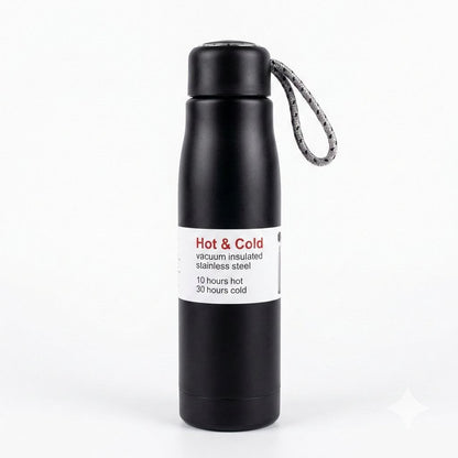 Premium Matte Black Vacuum Insulated Stainless Steel Thermal Bottle