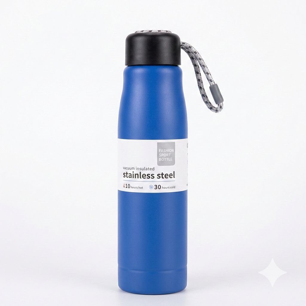 Premium Matte Black Vacuum Insulated Stainless Steel Thermal Bottle