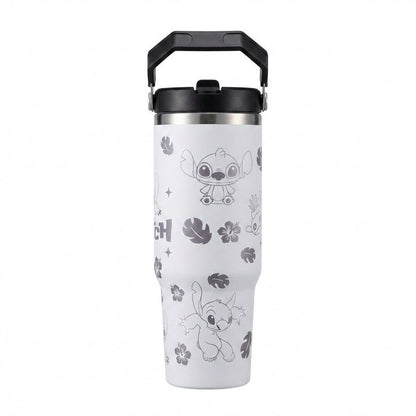 Playful Character-Themed Olive Green Stainless Steel Insulated Travel Tumbler