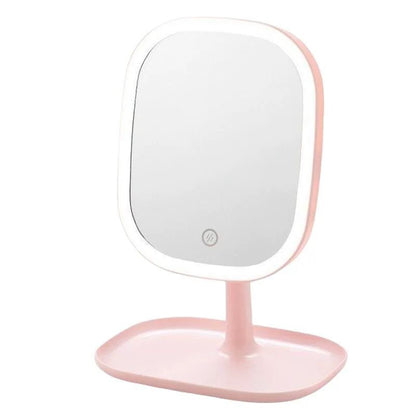 Modern Rectangular LED Vanity Mirror with Stand