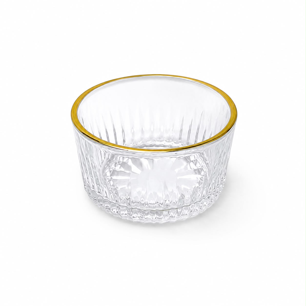 Golden Rim Crystal Dessert Glass- Set of 6