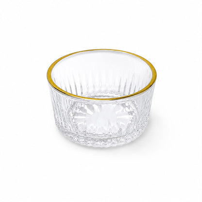 Golden Rim Crystal Dessert Glass- Set of 6