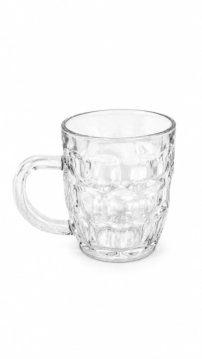 Classic Dimpled Glass Mug Set - Set of 6