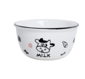 وعاء بورسلين برسمة البقرة