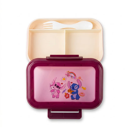 Character Themed Divided Bento Lunch Box with Cutlery
