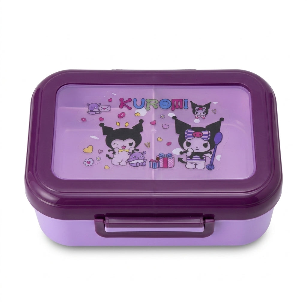 Character Themed Divided Bento Lunch Box with Cutlery