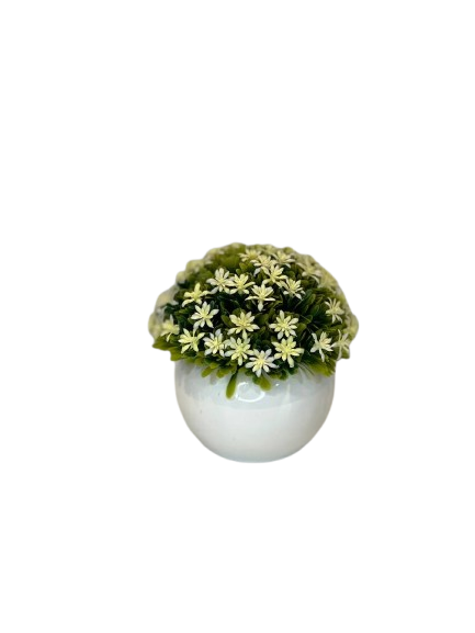 White Blossom Decorative Flower Pot