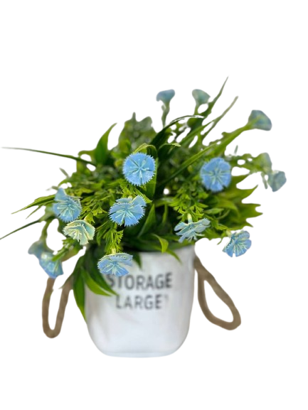 Blue Bloom Decorative Flower Arrangement