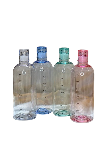 Transparent Time-Marked Water Bottle