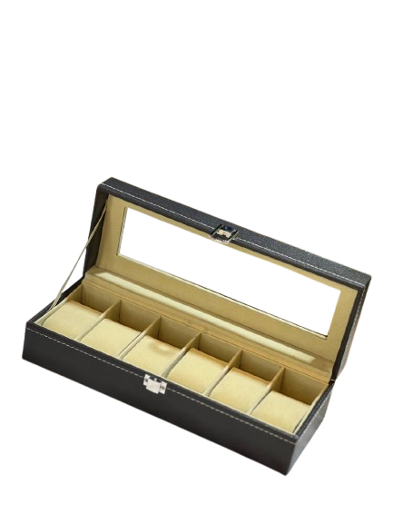 Elegant 6-Slot Watch Display Case
