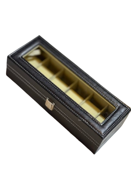 Elegant 6-Slot Watch Display Case