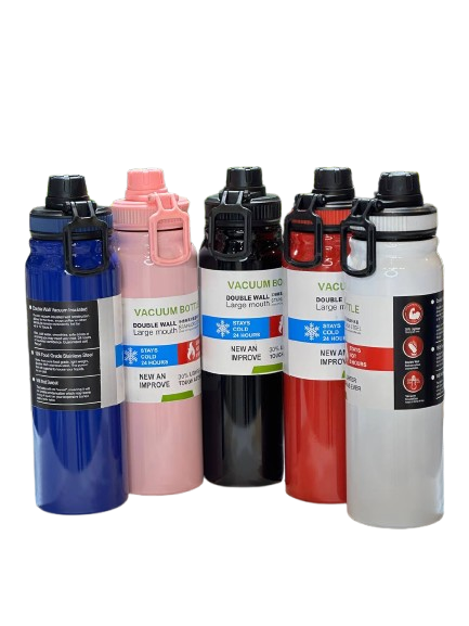 Large Vacuum Insulated Water Bottle – Flip-Lock Lid