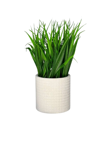 Decorative Artificial Grass Plant in Ceramic Pot